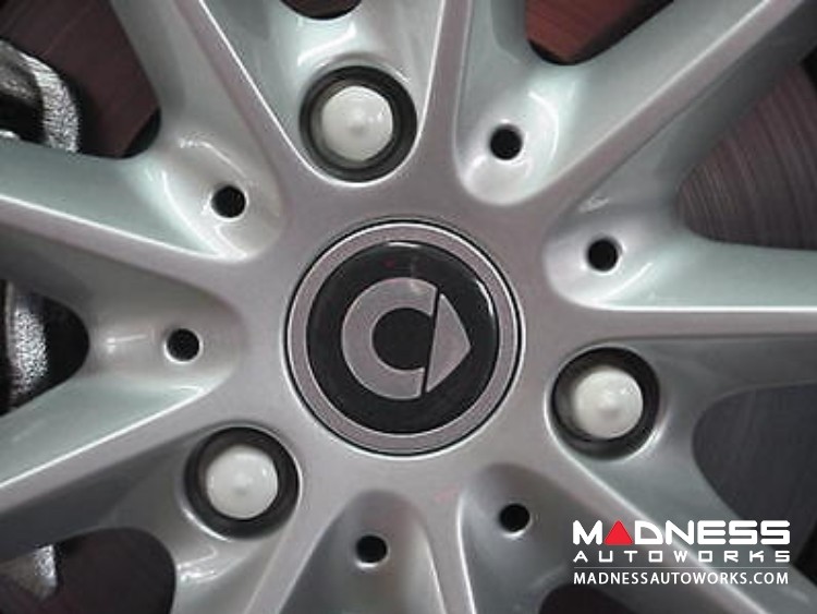 smart fortwo Wheel Bolt Covers White 17mm (set of 12)